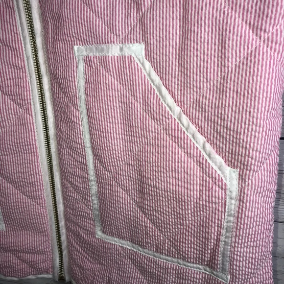 NEW MISS DUET Seersucker Vest Small,med,large pink - Picture 2 of 8